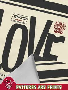 Slaydiva Sudadera con capucha estilo casual de calle con estampado de amor en gris oscuro, adecuada para salidas de otoño/invierno