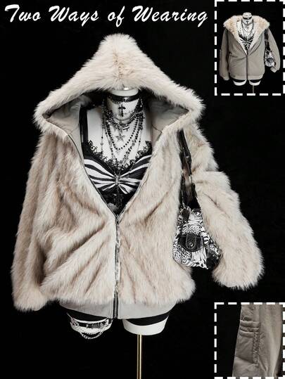 Sunspun Solid Color Reversible Short Casual Cropped Padded Coat