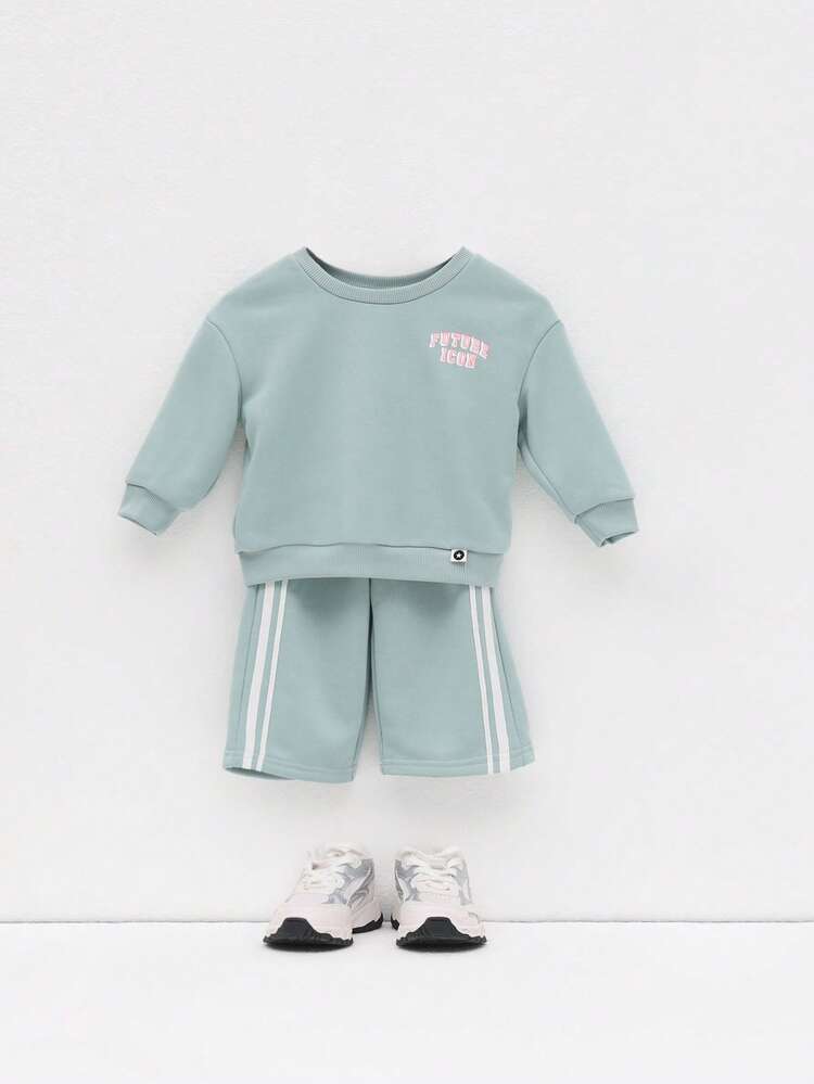 Hooded Sweatshirt And Shorts Co-Ord Set