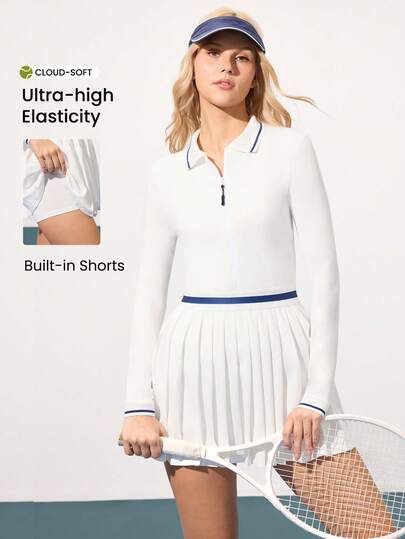 CourtClass Women's Pleated Hem Tennis Dress