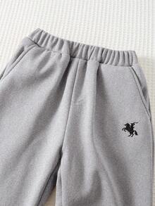 Cozy Pixies 3pcs Young Boy Horse Pattern Elastic Waist Pants Set Boy Sweatpants Set Star Pants For Boys Cute Sweatpants