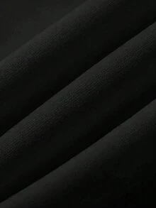 Women's Casual Star & Letter Print Pants - Black - View 4