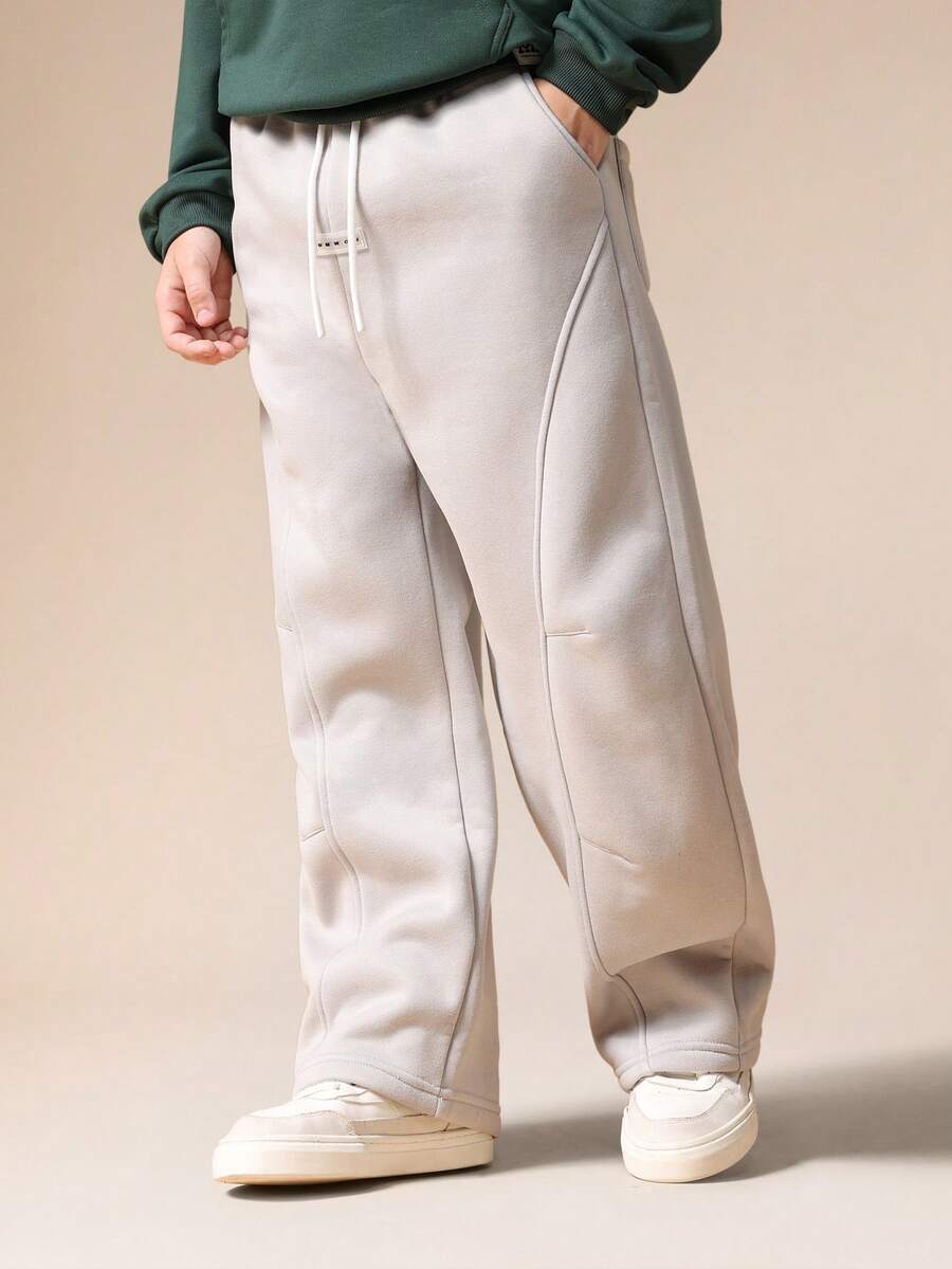 SUMWON Relaxed Fit Drawstring Sweatpants For Casual Everyday Comfort Wear Vacation - Grey - View 1