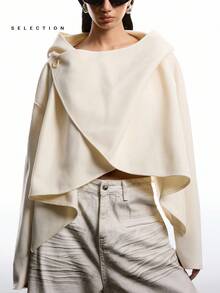 LYSMO SELECTION 2025 New Arrival Minimalist Fall/Winter Women Overcoats,Christmas,Cozy Fall And Winter Clothes For Women - Beige - View 4