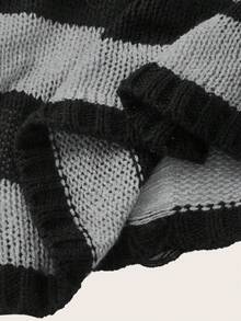 SHEIN EZwear Striped Vintage Style Bell Sleeve Sweater In Fall/Winter - Grey - View 7