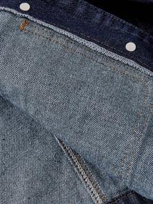 Selenza 女式休闲纽扣长袖牛仔夹克 - 藍色 - 查看 10