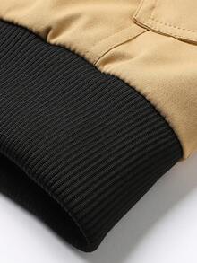 Manfinity Homme Men's Casual Versatile Utility Long Sleeve Jacket, Autumn - Ginger - View 3