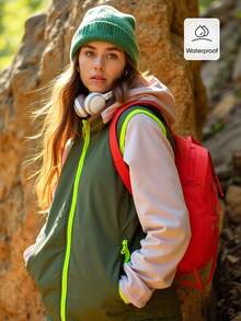 Innovista Women's Zipper Casual Outdoor Vest Jacket – Color-Blocked Gym Jacket With Breathable Mesh Panels Shaping Zipper Sports Top, Suitable For Yoga, Pilates, High-Intensity Interval Training, Running, Cycling, And The Gym Stretchy And Lightweight, Sweat-Wicking And Quick-Drying, UV Protection, A Must-Have For Autumn And Winter Premium Sportswear Fall New Style Women Utilitarian Chic, Cozy/Winter Layering ,Essentials Hoodie