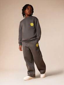 SUMWON Conjunto de sudadera con capucha y sudadera para niños preadolescentes