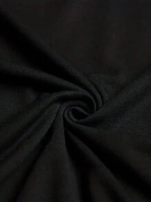 Mujer camiseta estilo casual con estampado de perro navideño, tela suave color sólido, holgada, cuello redondo, manga corta, primavera verano, uso diario camiseta - Negro - Ver 5