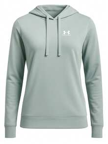 Under Armour Rival 女士套头连帽衫 硅绿色 - 作為 - 查看 1