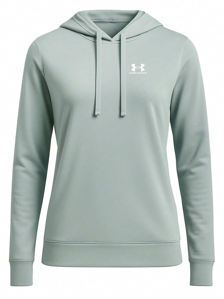 Under Armour Rival 女士套头连帽衫 硅绿色 - 作為 - 查看 1
