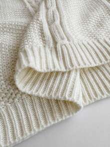 Elenzga Plus Size Fitted Elegant Sophisticated Turtleneck Sweater Dress Elegant Sweater Fall/Winter - Beige - View 8