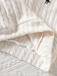 Elladie kids Young Girls Casual Horse Graphic Long Sleeve Round Neck Top Paired With Plaid Skirt Cute Outfit Set - Apricot - View 7