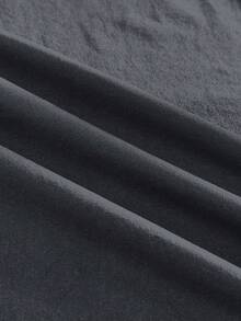AXEPEAK Áo thun nam tay ngắn dệt kim dáng rộng thoải mái hàng ngày - Xám - Xem 5