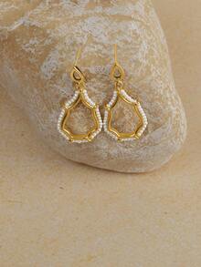 Opalesca 珍珠耳环、服装、复古风、婚礼/新娘配饰、仙女风/仙女风、珍珠、金属/纹理、秋季/冬季、优雅、适合妈妈/女士/女孩/母亲、高级、复古、分层 - 彩色 - 查看 5