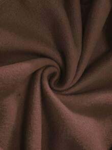 INAWLY Sweat-shirt-shirt décontracté en polaire à manches longues et design de poche, couleur unie, automne/hiver pour femmes - Marron fonçé - Voir 3