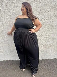 Enliva Jennifer_samantha_style 3pcs/Set Women Plus Size Ruched Side Slim Fit Casual Camisole Top, Suitable For Summer Back To School, For Apple Rounded Body Shape - Multicolor - View 3