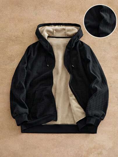 Manfinity BRENVOR 男士连帽拉链抓绒外套，秋冬款