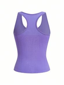 Powerista Áo thun thể thao nữ màu trơn không tay, thích hợp cho chạy bộ và tập luyện thể dục. - Nhiều màu - Xem 10