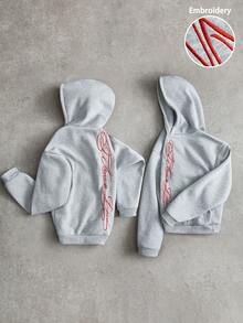 PAVTROS Áo hoodie nam phong cách đường phố thời trang, in hình graffiti chữ ký INS tiếng Anh, lót giữ nhiệt, thích hợp cho các lễ hội âm nhạc, câu lạc bộ đêm, quán bar, quà tặng cho bạn trai/chồng, quà kỷ niệm, màu xám nhạt, mùa thu/đông, tay dài. - Màu Xám nhạt - Xem 1