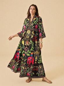 Travachic Váy dài tay cỡ lớn, thời trang cho mùa hè Váy nghỉ dưỡng Váy thường ngày cho phụ nữ Váy dự tiệc gia đình Váy dự tiệc Váy hẹn hò Váy thường ngày cho phụ nữ Váy in họa tiết bohemian Váy dự tiệc thời trang Váy giảm eo cao cấp Váy Maxi Lãng mạn và thanh lịch, Váy dài mùa hè Váy Maxi cho phụ nữ Váy Maxi Boho Trang phục ngày lễ Váy đi biển dài Váy thường ngày Trang phục thoải mái Phong cách thường ngày lười biếng Váy Chillax Vừa vặn Trang phục kỳ nghỉ Trang phục bãi biển cho phụ nữ - Nhiều màu - Xem 3