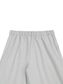 Manfinity Homme 男士西装裤，高端新款设计，垂坠西装裤，设计师风格时尚休闲黑色简约商务长裤 - 淺灰色 - 查看 5