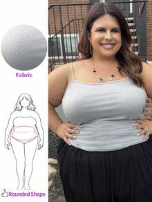 Enliva Jennifer_samantha_style 3pcs/Set Women Plus Size Ruched Side Slim Fit Casual Camisole Top, Suitable For Summer Back To School, For Apple Rounded Body Shape - Multicolor - View 1