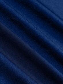 Cravure 大码女式灯笼袖装饰派对透明网眼衬衫 - 藏蓝色 - 查看 5