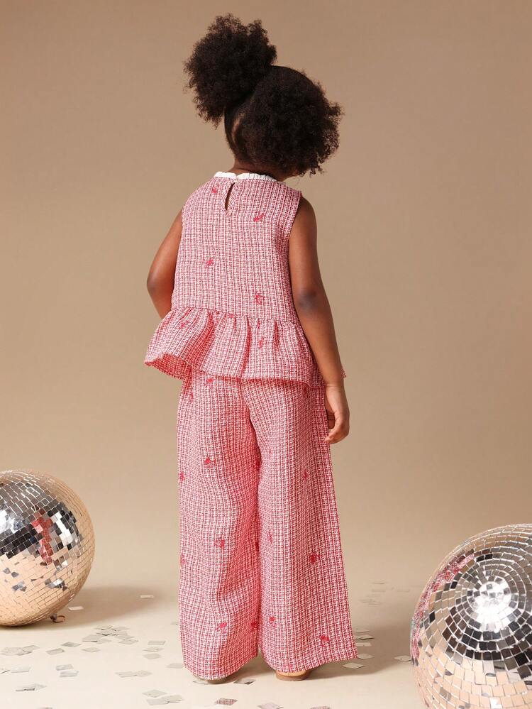 Sleeveless Peplum Tank With Palazzo Pants