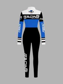 Slaydiva Combinaison décontractée à manches longues avec fermeture éclair devant, convient pour l'automne/l'hiver