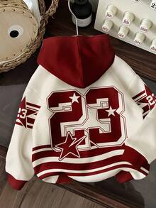 Slaydiva Ropa de otoño para mujer/Ropa de invierno para mujer/Ropa Y2K/Ropa urbana/Vuelta al colegio/Calle casual/Apta para hip hop/Sudadera casual de calle con estampado para mujer/Gráfico con letras de Nueva York - Multicolor - Ver 4