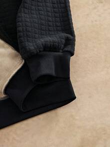 Manfinity BRENVOR 男士连帽拉链抓绒外套，秋冬款 - 藏蓝色 - 查看 3