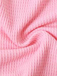 SHEIN Vintaside Kids 女婴两件套：樱桃刺绣牛仔裤+红色荷叶边长袖针织毛衣，甜美田园风穿搭，休闲日常穿搭，可爱又时尚，适合外出、聚会、派对 - 粉色 - 查看 6