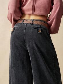 Bohemela Women's Casual Loose Knit Wide Leg Pants Boho - Black - View 6