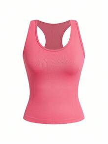 Powerista Áo thun thể thao nữ màu trơn không tay, thích hợp cho chạy bộ và tập luyện thể dục. - Nhiều màu - Xem 12