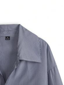 Airaco Men's Striped Shacket, Versatile Long Sleeve Casual Shirt - Multicolor - View 3