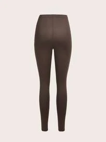 SHEIN EZwear 3 件纯色百搭修身打底裤，适合春秋季休闲外出 - 彩色 - 查看 5