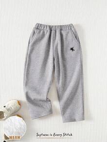 Cozy Pixies 3pcs Young Boy Horse Pattern Elastic Waist Pants Set Boy Sweatpants Set Star Pants For Boys Cute Sweatpants