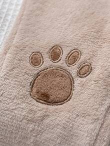 Cozy Pixies 2pcs Baby Boy Cartoon Bear Pattern Thermal Lined Crew Neck Long Sleeve Sweatshirt And Elastic Waist Pants Set