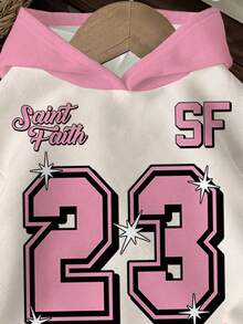 Slaydiva 女士秋装/女士冬装/Y2K风格服装/街头服饰/返校季/休闲街头风/嘻哈风/女士休闲街头印花卫衣/Saitt Faith NO.23图案 - 彩色 - 查看 3