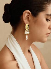 Opalesca Bông tai ngọc trai, Trang phục, Phong cách cổ điển, Phụ kiện cưới/cô dâu, Phong cách thần tiên/cổ tích, Ngọc trai, Kim loại/Chất liệu, Mùa thu/Đông, Thanh lịch, Dành cho mẹ/phụ nữ/bé gái/người mẹ, Cao cấp, Cổ điển, Nhiều lớp - Nhiều màu - Xem 1