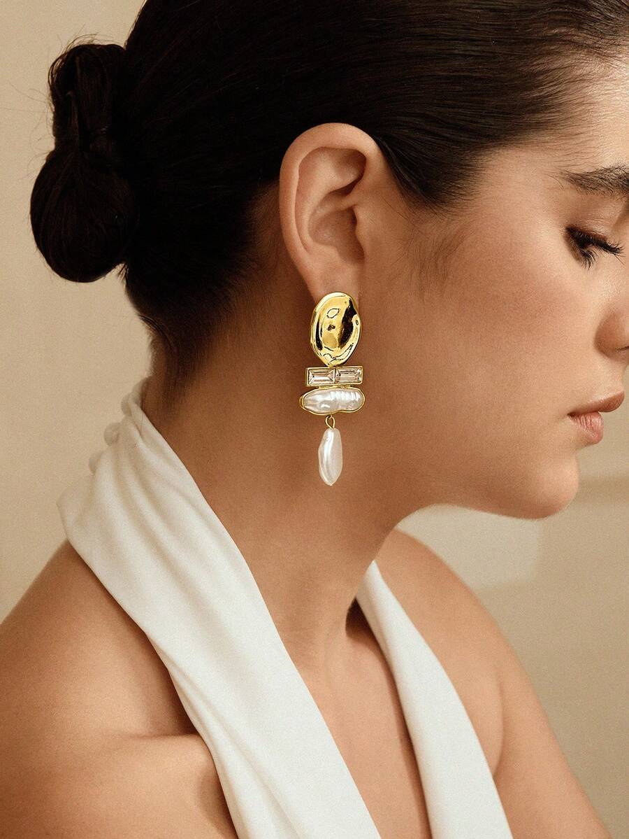 Opalesca Bông tai ngọc trai, Trang phục, Phong cách cổ điển, Phụ kiện cưới/cô dâu, Phong cách thần tiên/cổ tích, Ngọc trai, Kim loại/Chất liệu, Mùa thu/Đông, Thanh lịch, Dành cho mẹ/phụ nữ/bé gái/người mẹ, Cao cấp, Cổ điển, Nhiều lớp - Nhiều màu - Xem 1