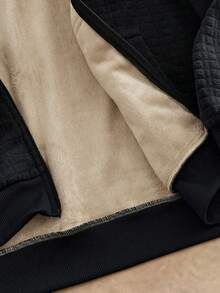 Manfinity BRENVOR 男士连帽拉链抓绒外套，秋冬款 - 藏蓝色 - 查看 9