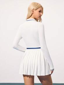 CourtClass Women's Pleated Hem Tennis Dress - White - View 2