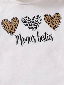 SHEIN Bộ 3 áo thun cổ tròn tay dài dệt kim co giãn màu trơn dành cho bé gái, nhiều kiểu, họa tiết trái tim, thích hợp mặc thường ngày & đi học vào mùa thu đông, không thể thiếu, đa năng, phù hợp cho cả mẹ và con gái - Nhiều màu - Xem 4