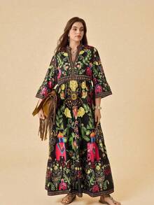 Travachic Váy dài tay cỡ lớn, thời trang cho mùa hè Váy nghỉ dưỡng Váy thường ngày cho phụ nữ Váy dự tiệc gia đình Váy dự tiệc Váy hẹn hò Váy thường ngày cho phụ nữ Váy in họa tiết bohemian Váy dự tiệc thời trang Váy giảm eo cao cấp Váy Maxi Lãng mạn và thanh lịch, Váy dài mùa hè Váy Maxi cho phụ nữ Váy Maxi Boho Trang phục ngày lễ Váy đi biển dài Váy thường ngày Trang phục thoải mái Phong cách thường ngày lười biếng Váy Chillax Vừa vặn Trang phục kỳ nghỉ Trang phục bãi biển cho phụ nữ - Nhiều màu - Xem 6