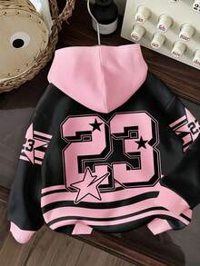 Slaydiva Number And Letter Graphic Drop Shoulder Sweatshirt - Multicolor - View 4