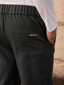 Manfinity VCAY Men's Minimalist Solid Color Commuter Everyday Slant Pocket Tapered Pants Tuxedo Hamilton - smoke gray - View 8