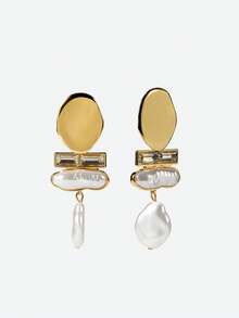 Opalesca Bông tai ngọc trai, Trang phục, Phong cách cổ điển, Phụ kiện cưới/cô dâu, Phong cách thần tiên/cổ tích, Ngọc trai, Kim loại/Chất liệu, Mùa thu/Đông, Thanh lịch, Dành cho mẹ/phụ nữ/bé gái/người mẹ, Cao cấp, Cổ điển, Nhiều lớp - Nhiều màu - Xem 4